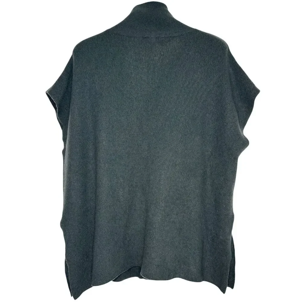 Pure Armici Knit Sleeveless 100% Cashmere Zip Front Sweater Cardigan Sz: OS
